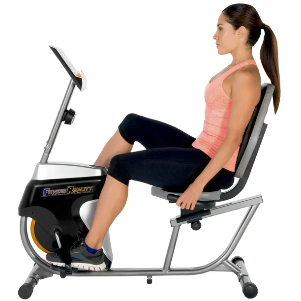 Fitness Reality R4000 Recumbent Exercise Bike With Workout Goal Setting Computer