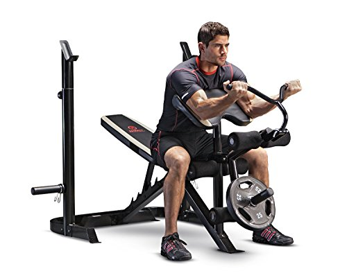 Marcy Adjustable Olympic Weight Bench With Leg Developer